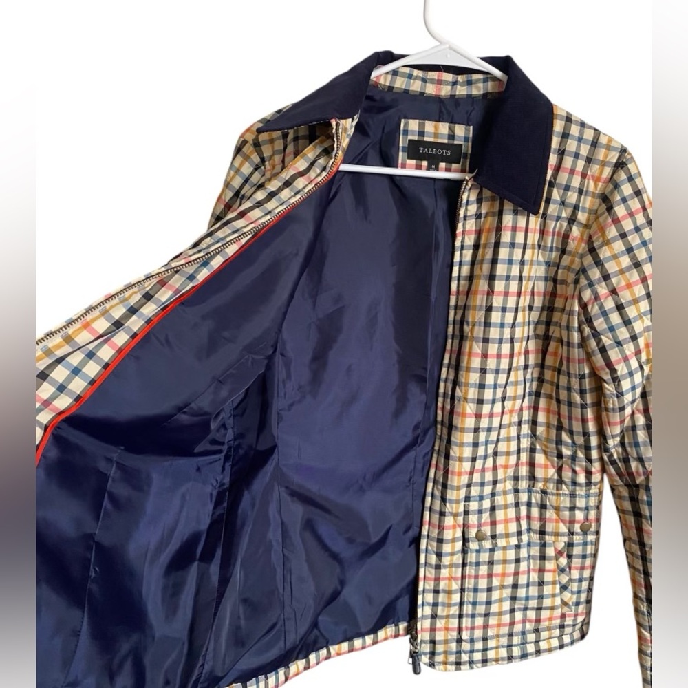 Talbots Plaid Barn Coat/Jacket Size M - Picture 3 of 9